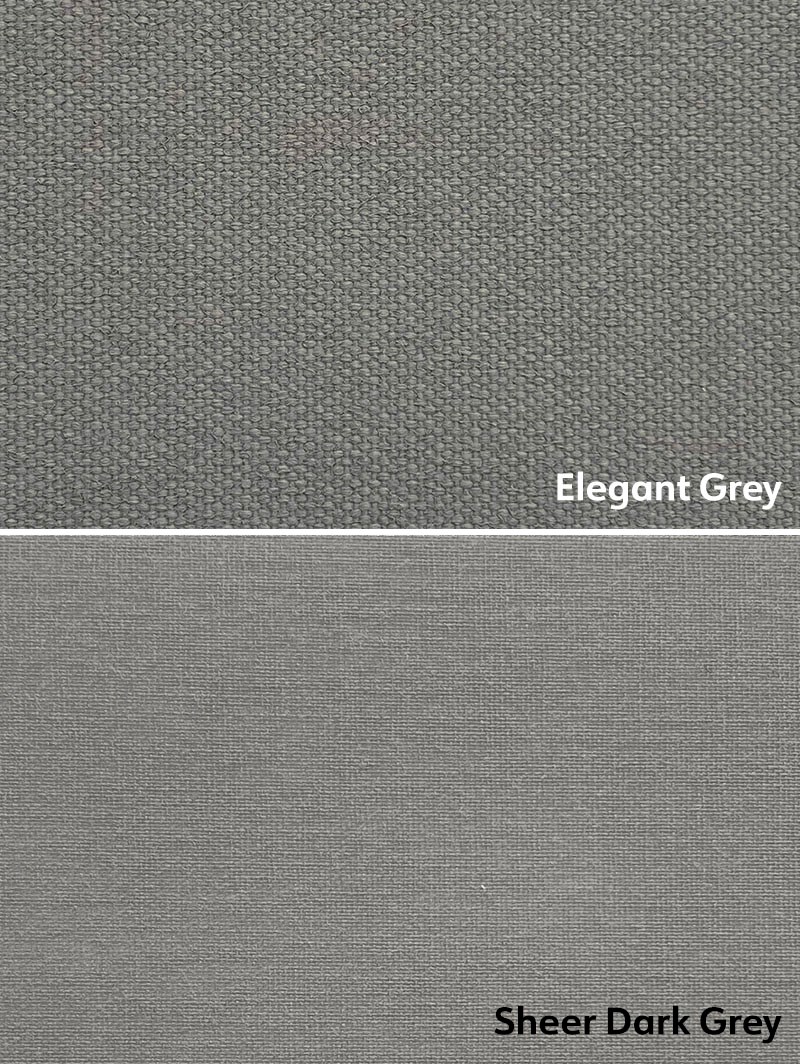 Blackout Elegant Grey and Sheer Dark Grey Electric Double Roller Blind