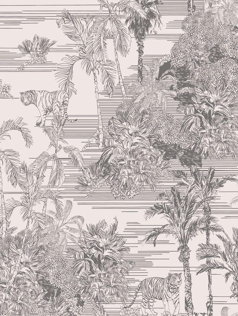 Tropical Toile Natural Electric Roller Blind by Boon & Blake