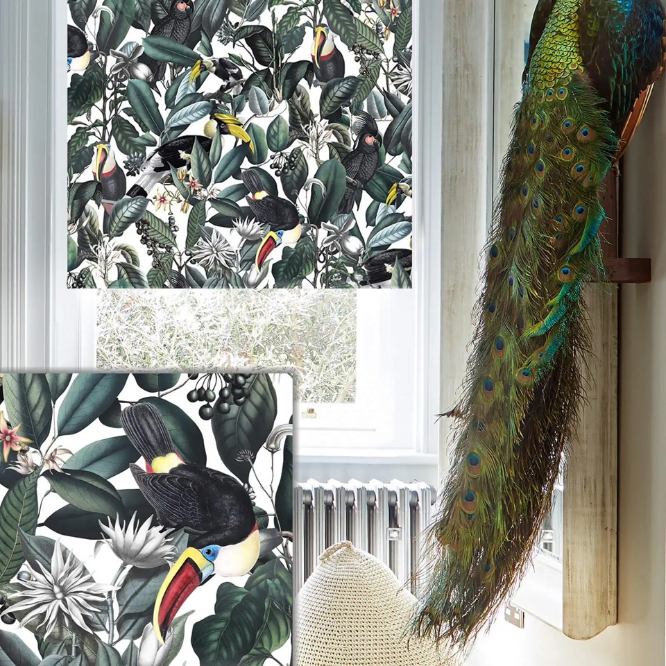 NeoTropical Natural Electric Roller Blind