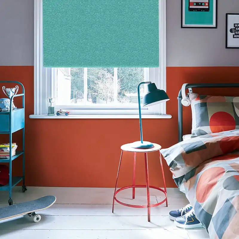 Amsterdam Turquoise Electric Roller Blind