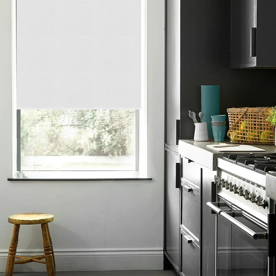 Melbourne Pale Grey Electric Roller Blind