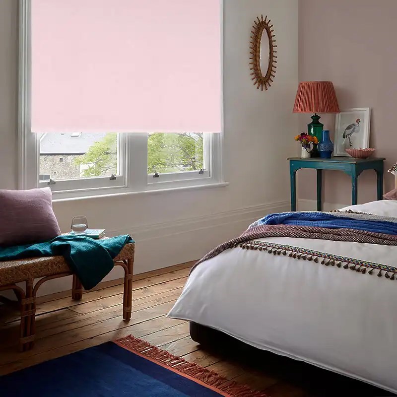 Melbourne Pale Pink Electric Roller Blind