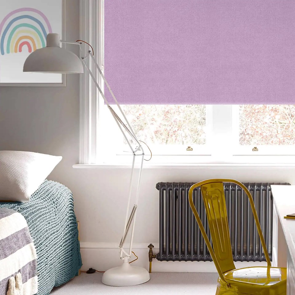 Melbourne Verbena Electric Roller Blind