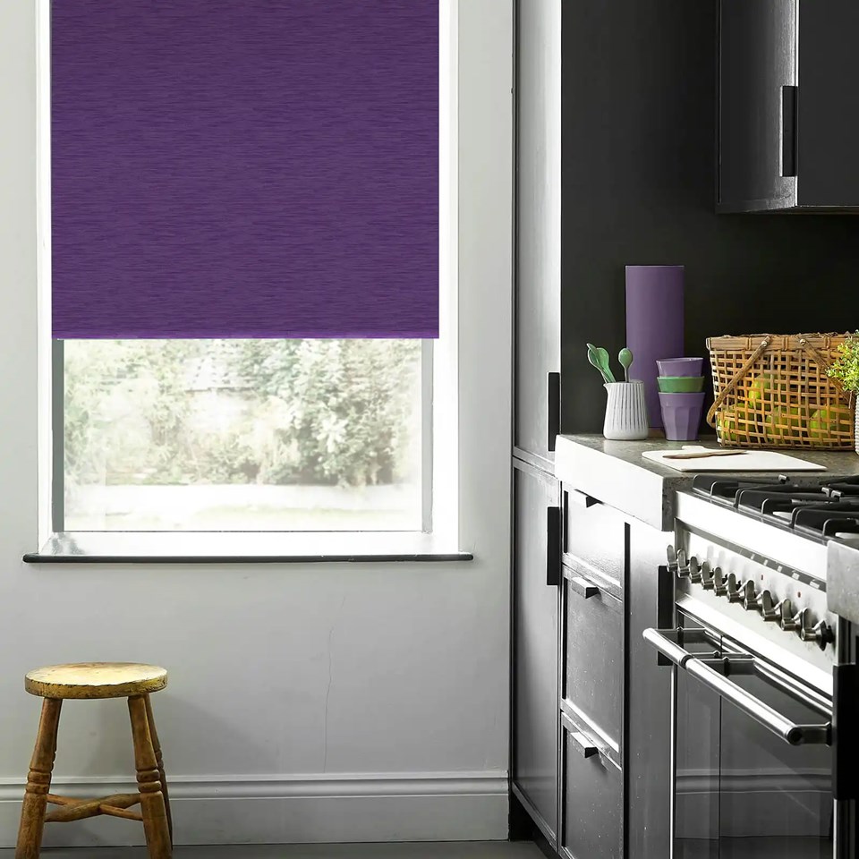 New York Deep Purple Electric Roller Blind