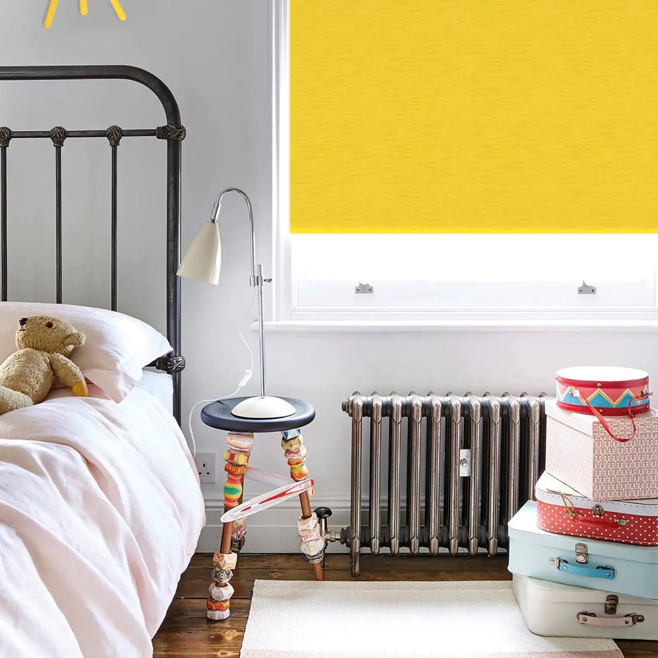 New York Sunshine Yellow Electric Roller Blind