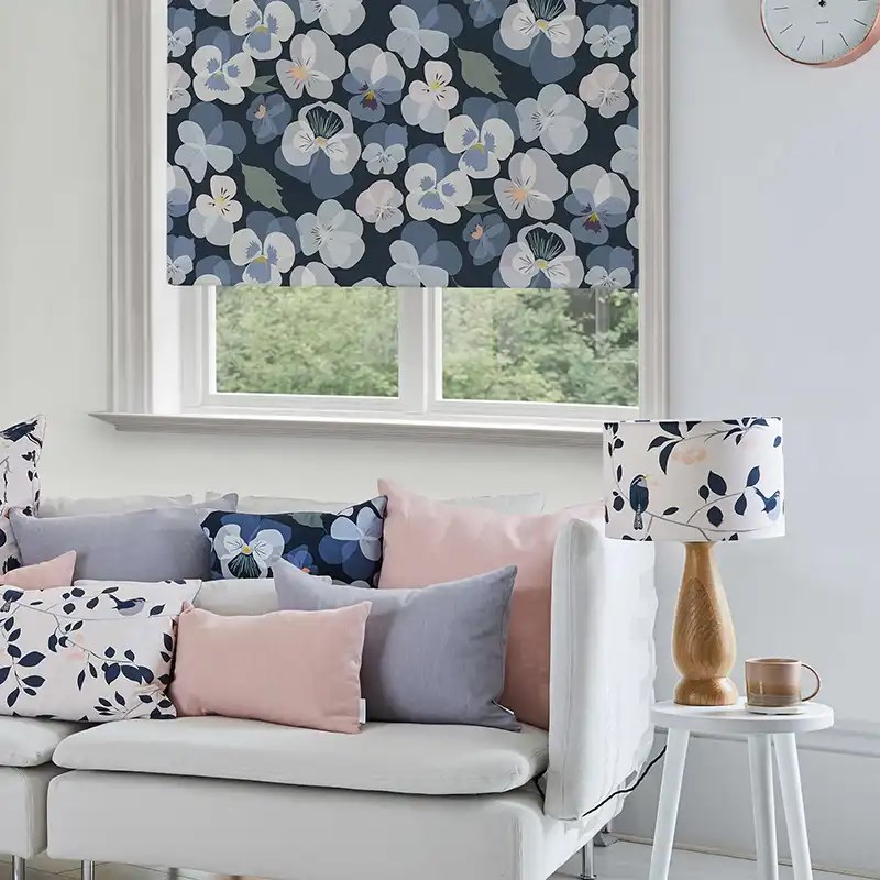 Pansy Electric Roller Blind by Lorna Syson