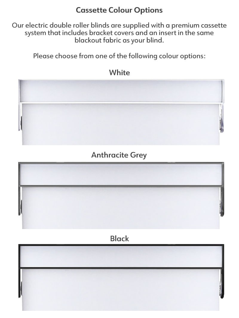 Blackout Pale Grey and Sheer Metal Electric Double Roller Blind