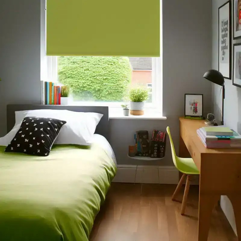 Zesty Green Blackout Electric Roller Blind