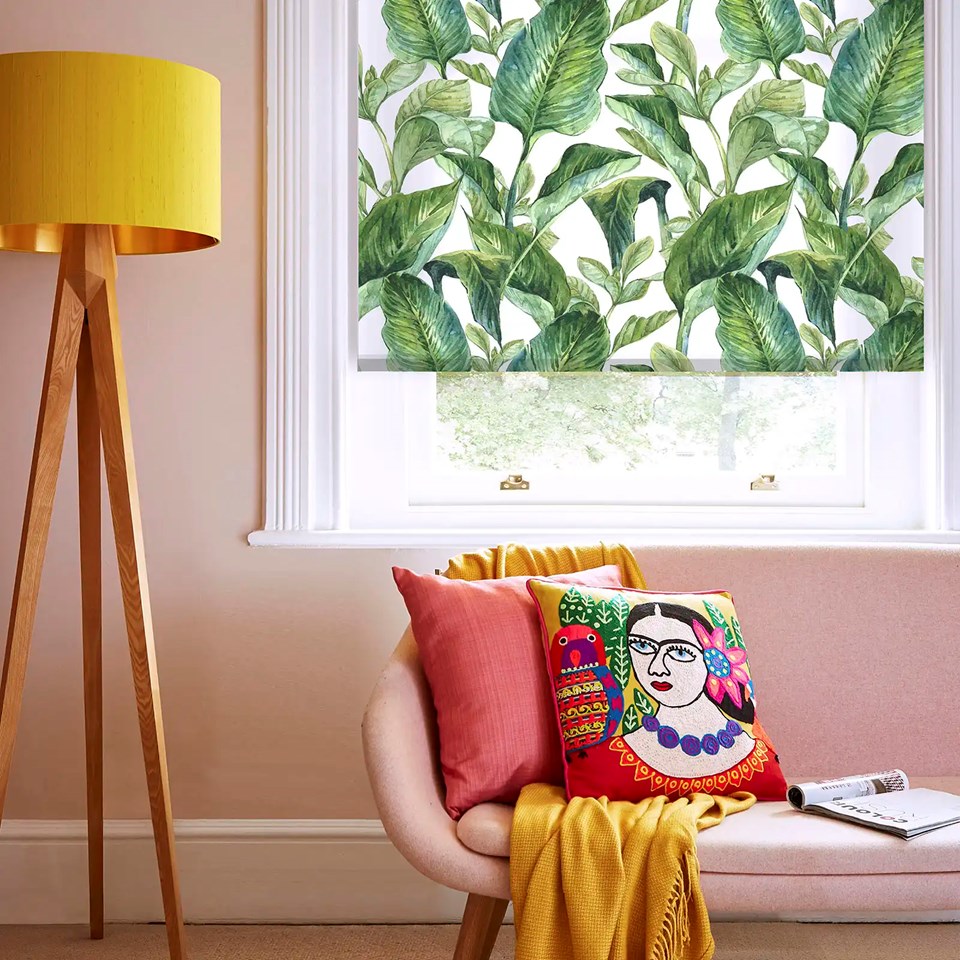 Jungle Leaves Day Electric Roller Blind