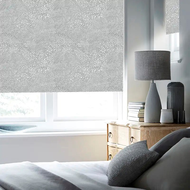 Cascade Stone Grey Electric Roller Blind