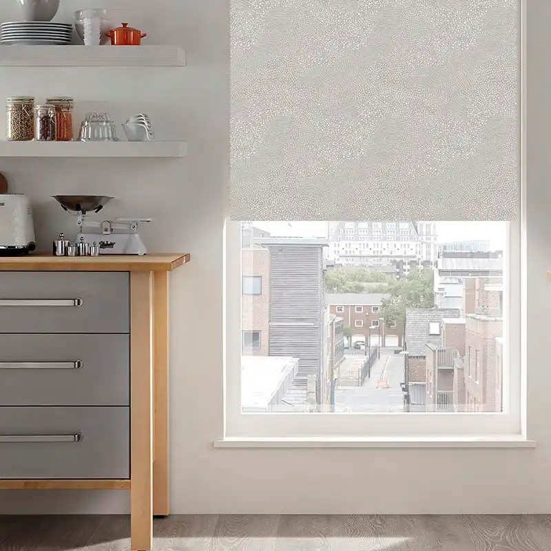 Cascade Warm Grey Electric Roller Blind