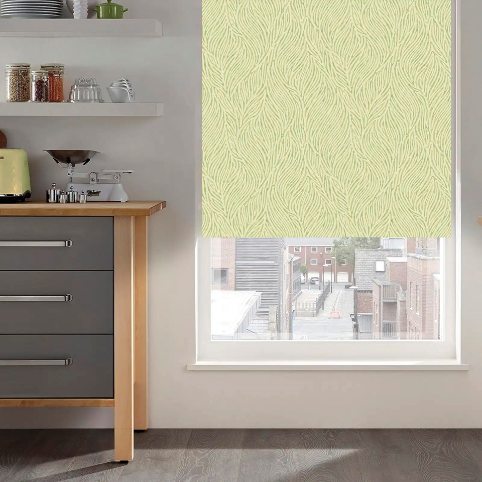 Ripple Sage Green Electric Roller Blind