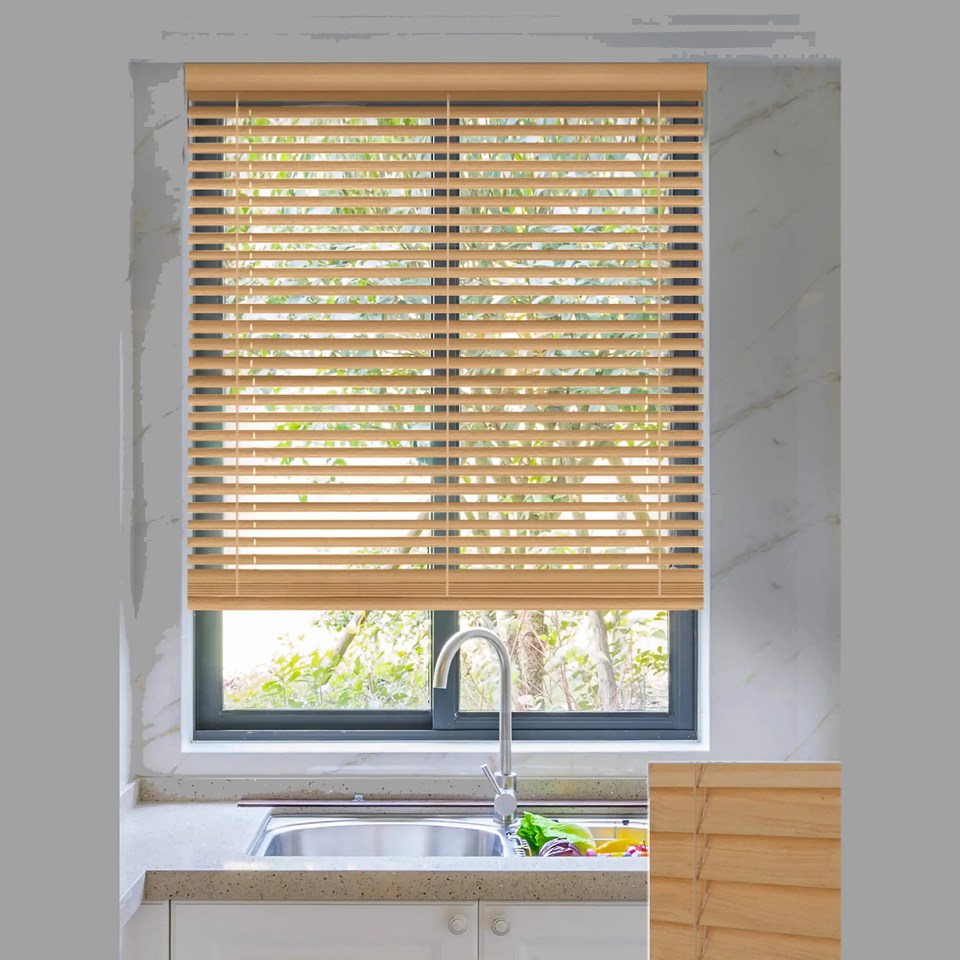 Chalet 50mm Wooden Electric Venetian Blind