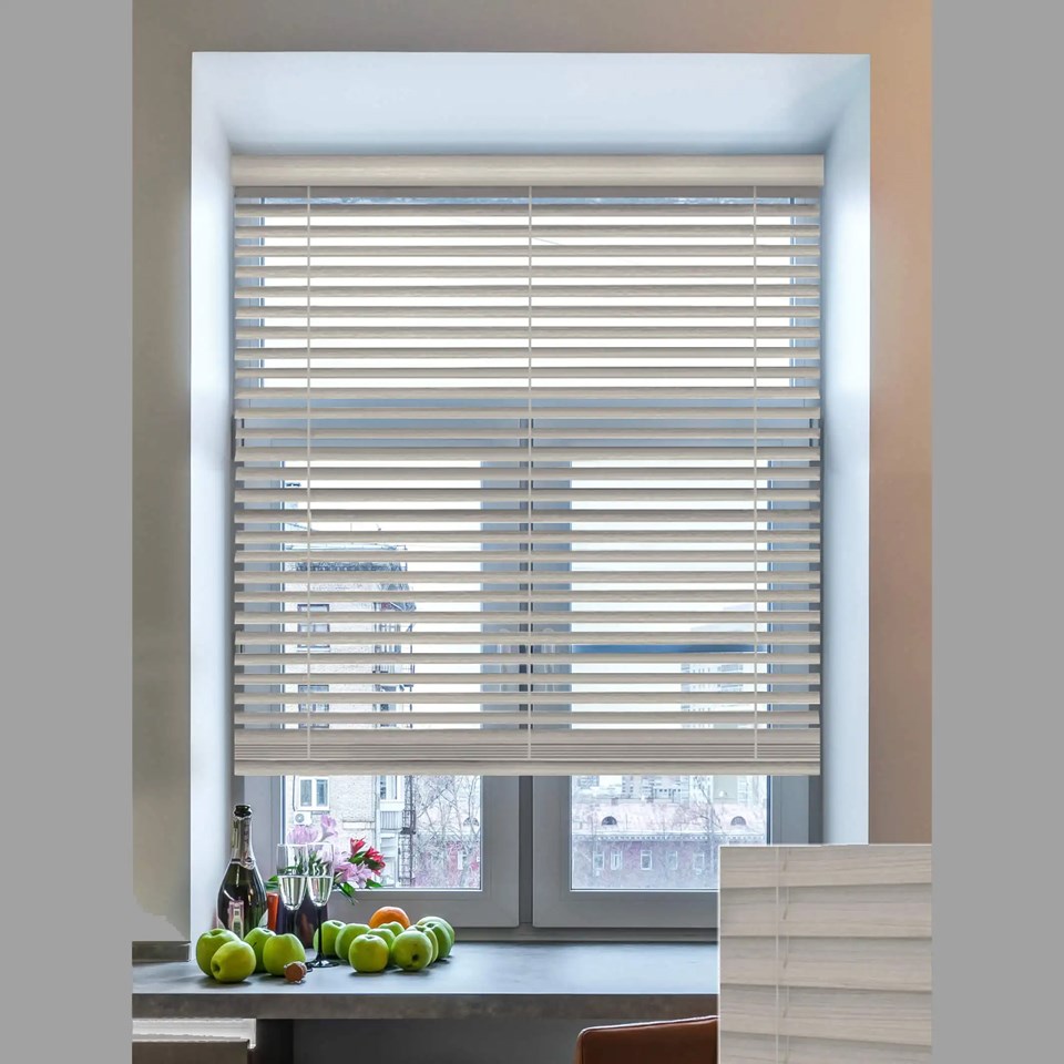 Chinchilla 50mm Wooden Electric Venetian Blind