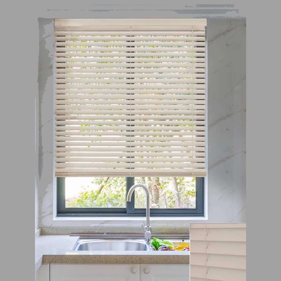 Fossil 50mm Wooden Electric Venetian Blind