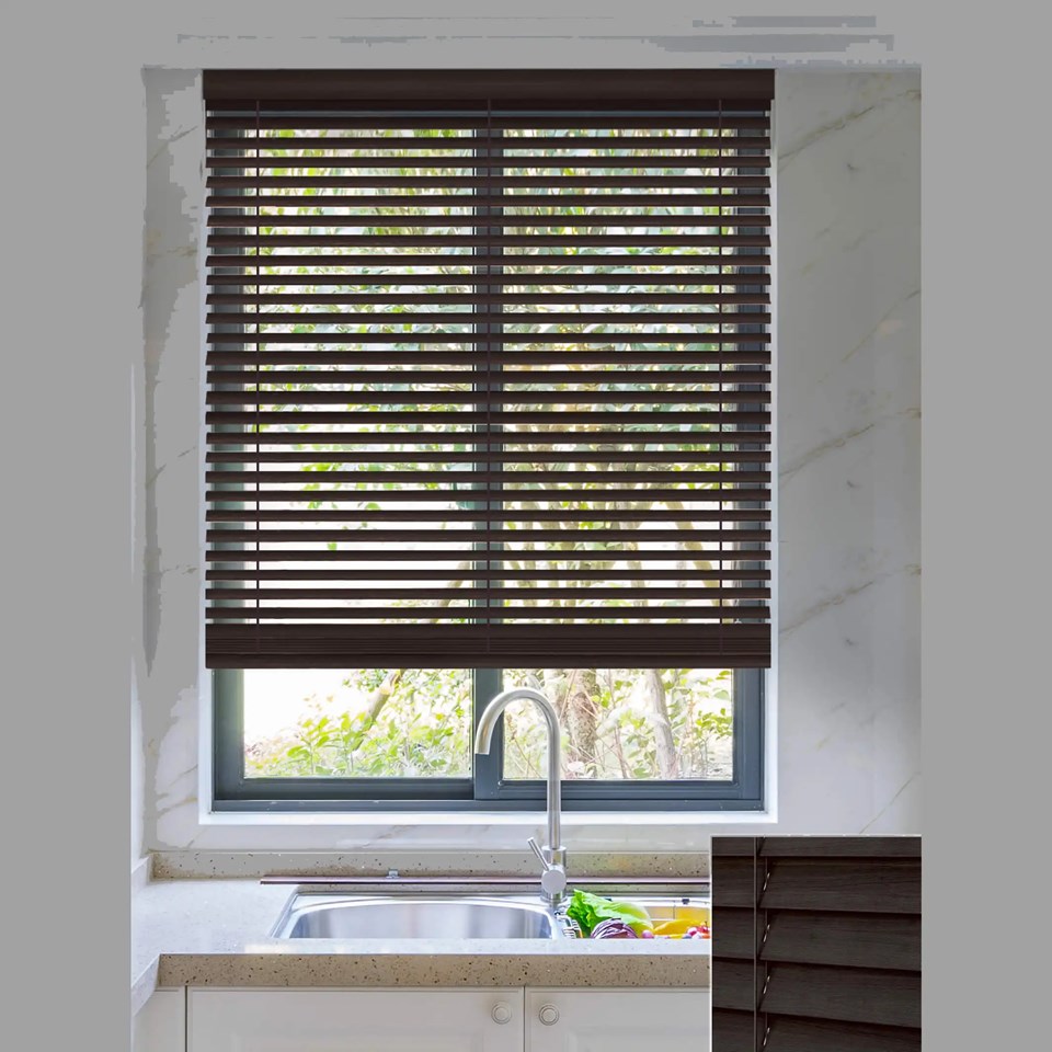 Gatsby 50mm Wooden Electric Venetian Blind