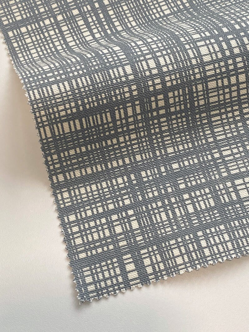 Orla Kiely Scribble Cool Grey Electric Roman Blind