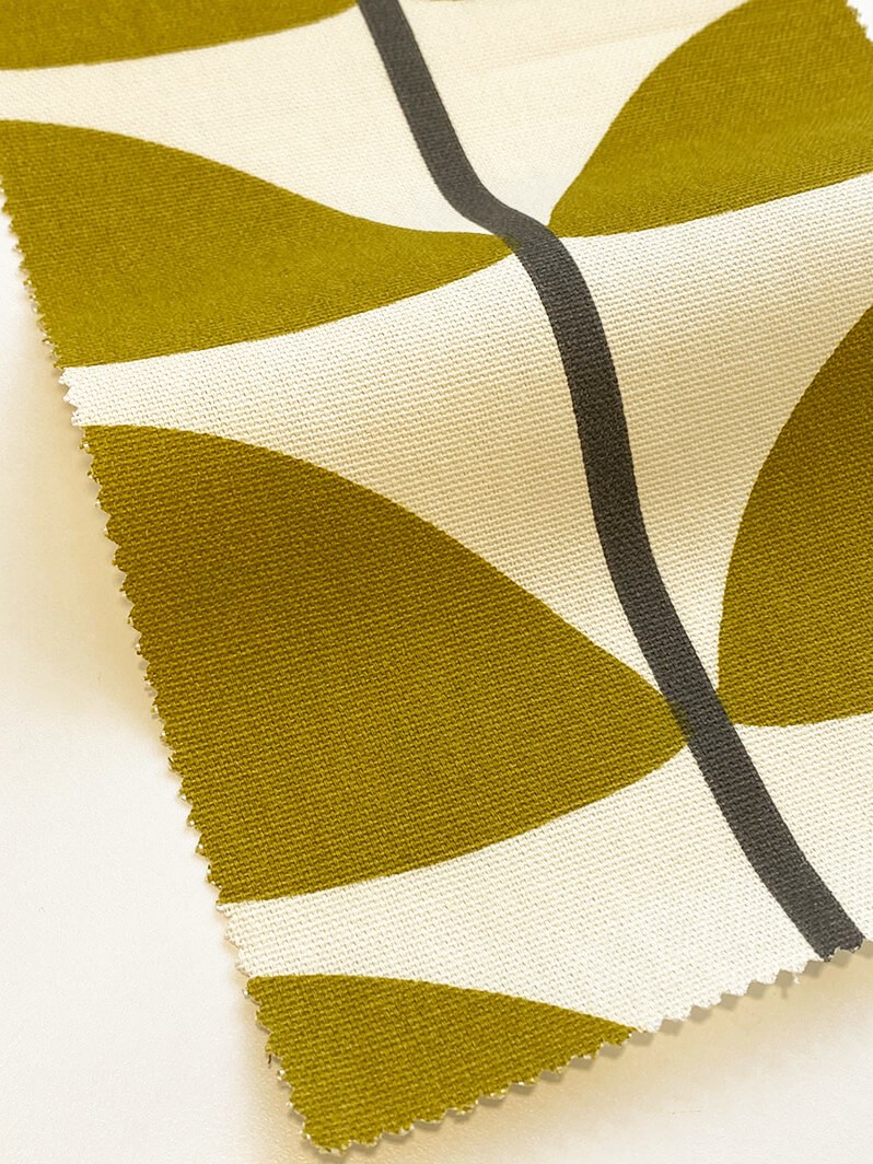 Orla Kiely Two Colour Stem Olive Electric Roman Blind