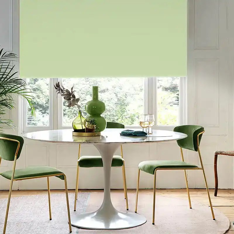 Pale Pistachio Premium Blackout Electric Roller Blind