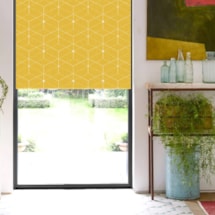 Illusion Yellow Electric Roller Blind