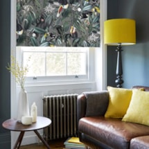 NeoTropical Slate Electric Roller Blind