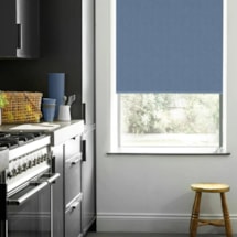 Denim Blue Electric Roller Blind