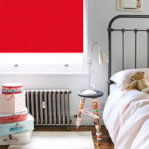 New York Bright Red Electric Roller Blind