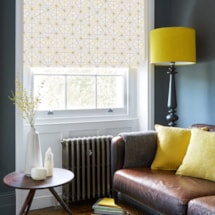 Apex Mustard Geometric Electric Roller Blind