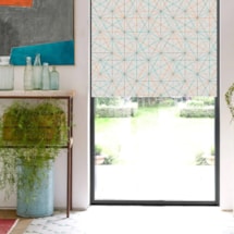 Apex Tangerine Geometric Electric Roller Blind