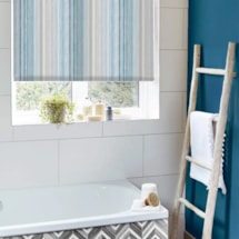 Bottesford Stripe Coastal Blue Electric Roller Blind