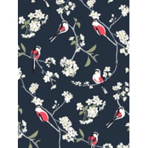 Blossom & Bird Navy Electric Roller Blind by Lorna Syson