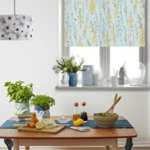 Broom and Bee Sky Electric Roller Blind by Lorna Syson