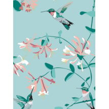 Hummingbird Mint Electric Roller Blind by Lorna Syson