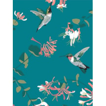 Hummingbird Teal Electric Roller Blind by Lorna Syson