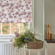 Posy Blush Electric Roller Blind by Lorna Syson