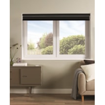 Black Electric Double Roller Blind