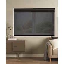 Black Electric Double Roller Blind