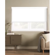 White Electric Double Roller Blind