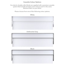 Blackout Bright White and Sheer White Electric Double Roller Blind