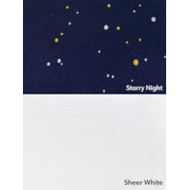 Blackout Starry Night and Sheer White Electric Double Roller Blind