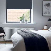 Indigo Blue Blackout Electric Roller Blind