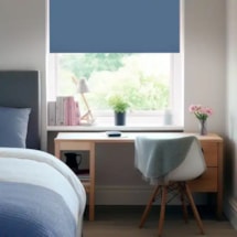 Santorini Blue Blackout Electric Roller Blind