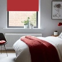 True Red Blackout Electric Roller Blind