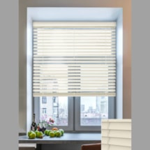 Clotted Cream 50mm Wooden Electric Venetian Blind