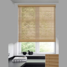 Nutmeg 50mm Wooden Electric Venetian Blind