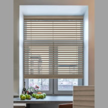 Smoke 50mm Wooden Electric Venetian Blind