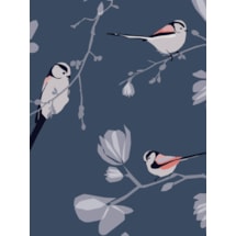 Long Tailed Tit Electric Roller Blind by Lorna Syson