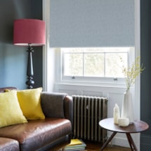 Amsterdam Grey Blue No Drill Electric Roller Blind