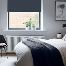 Indigo Blue Blackout No Drill Electric Roller Blind