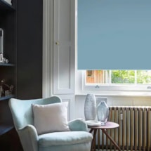 Cornfield Blue Blackout No Drill Electric Roller Blind